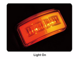LUCIDITY GLO TRAC LED Side Marker Lamp 12V-24V (Clear lens, red-amber LEDs) 26275CARK-BV
