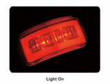 LUCIDITY GLO TRAC LED Rear Marker Lamp 12V-24V (Clear lens, red LEDs) 26275CRK-BV