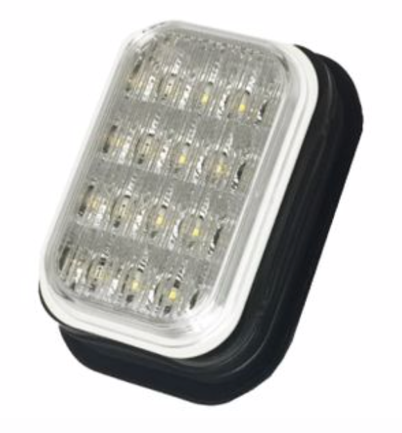 LUCIDITY LED Rectangular Reverse Rear Lamp 12V-24V (Kit includes grommet & plug) 22018WCK-V