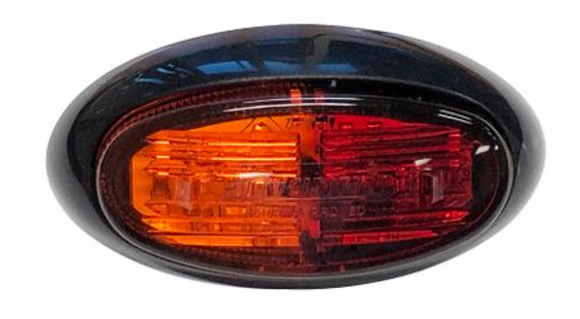 LUCIDITY LED Side Marker Lamp 12V-24V (red-amber lens, red-amber LEDs) 26265ARK-1B