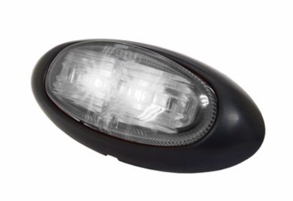 LUCIDITY LED Side Marker Lamp 12V-24V (Clear lens, white LED) 26265CK-1B