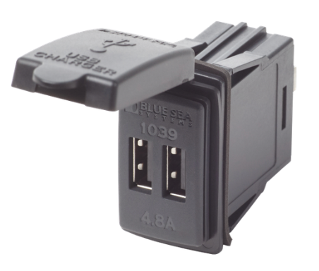ENERDRIVE Dual USB - Switch Mount 12/24V 4.8A BS-1039B